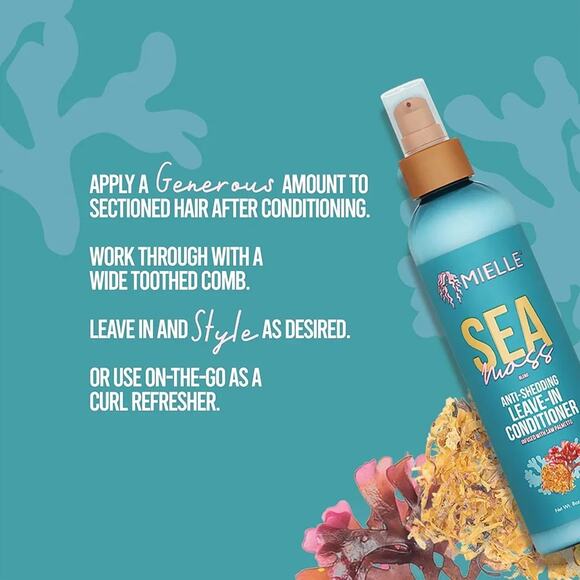 Mielle Organics Sea Moss Anti-Shedding Leave In Conditioner for Curly Hair - Picture 3 of 7